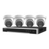 Hikvision 4 x 8MP Strobe Light, Two-way Audio, Alarm Cameras & 8 Channel NVR CCTV Kit: 4 x ColorVu Turret Cameras + 8CH 8K NVR Bundle